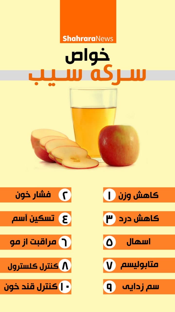 تاثیر سرکه سیب برسلامتی چیست؟