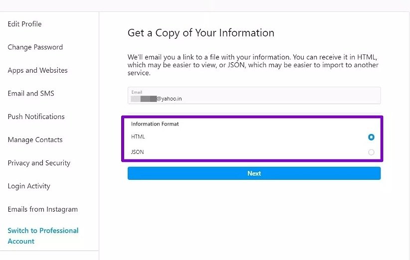 روش مشاهده، دانلود یا حذف داده های اینستاگرام + عکس روش مشاهده، دانلود یا حذف داده های اینستاگرام + عکس