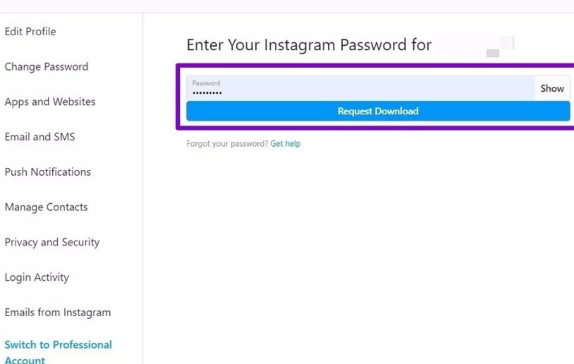 روش مشاهده، دانلود یا حذف داده های اینستاگرام + عکس روش مشاهده، دانلود یا حذف داده های اینستاگرام + عکس