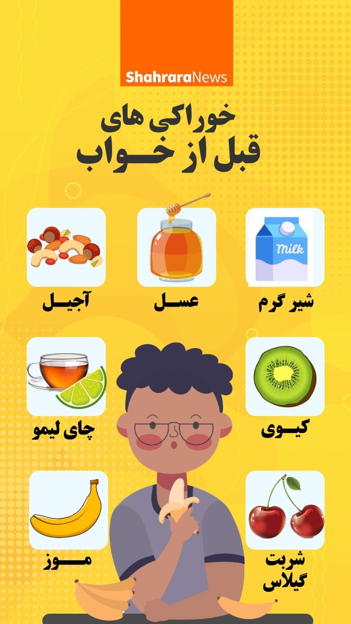 اینفوگرافیک | خوراکی های قبل از خواب