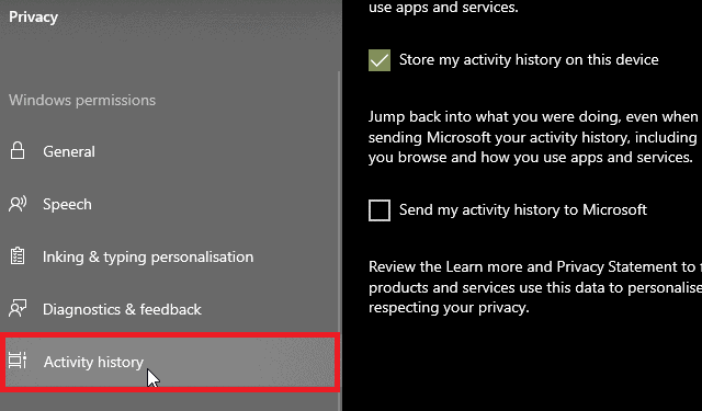 نحوه حذف تاریخچه فعالیتها در ویندوز ۱۰ نحوه حذف تاریخچه فعالیتها در ویندوز ۱۰