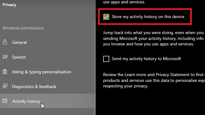 نحوه حذف تاریخچه فعالیتها در ویندوز ۱۰ نحوه حذف تاریخچه فعالیتها در ویندوز ۱۰