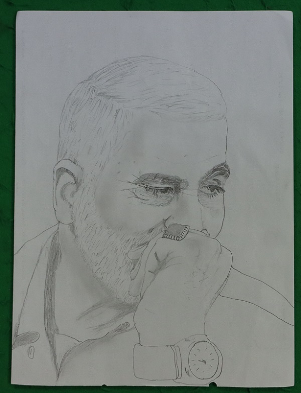 گفتگو با فائزه قرایی، نوجوان هنرمند ناشنوا که بارها چهره شهیدسلیمانی را نقاشی کرده است گفتگو با فائزه قرایی، نوجوان هنرمند ناشنوا که بارها چهره شهیدسلیمانی را نقاشی کرده است