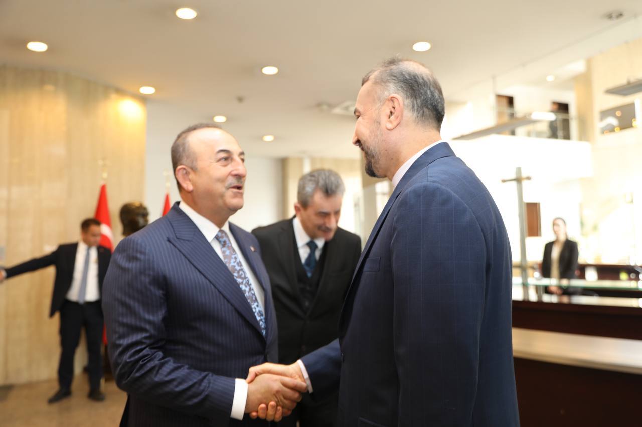 امیرعبداللهیان با همتای ترکیه‌ای خود دیدار کرد+ فیلم و عکس