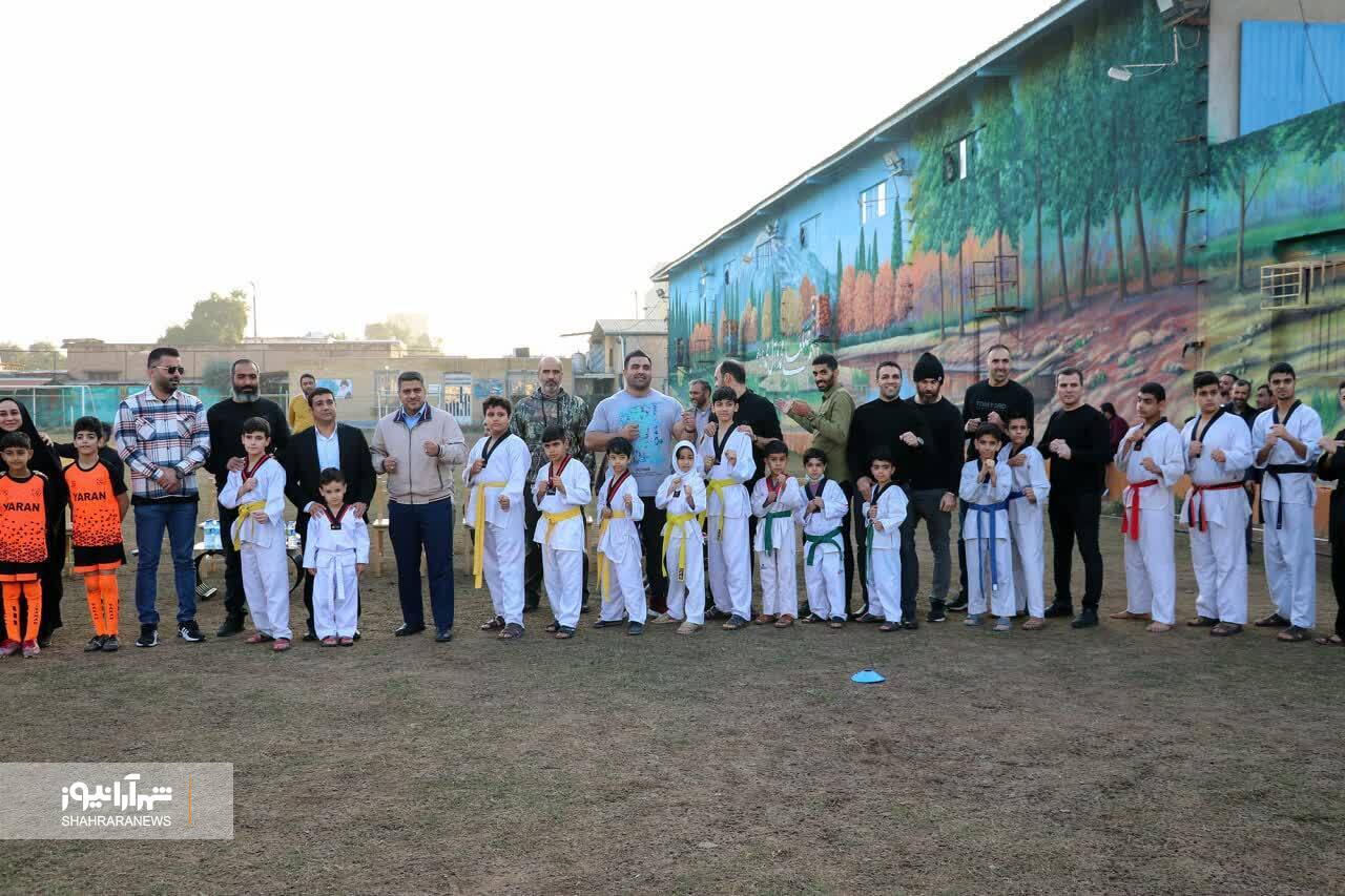 حضور قهرمانان ملی و ورزشکاران المپیک و پارالمپیک در جمع کودکان سندروم داون خوزستان + عکس