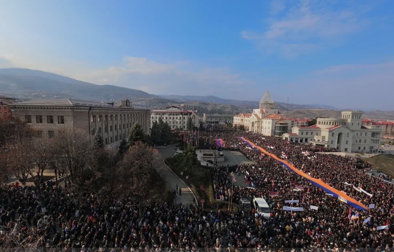 تظاهرات مردم «قره باغ» علیه جمهوری آذربایجان + فیلم و تصاویر