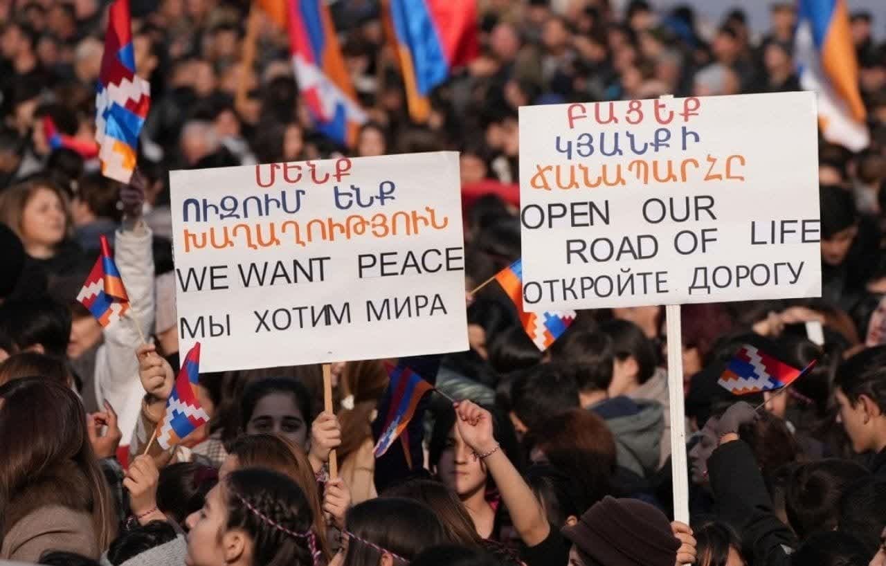 تظاهرات مردم «قره باغ» علیه جمهوری آذربایجان + فیلم و تصاویر