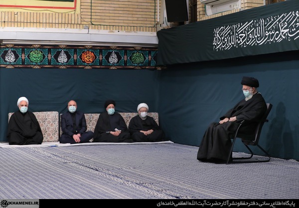 عزاداری شهادت حضرت‌ زهرا‌ (س) با حضور رهبر معظم انقلاب + تصاویر