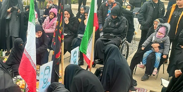 مراسم چهلم شهدای امنیت مشهد در بهشت رضا برگزار شد+ عکس