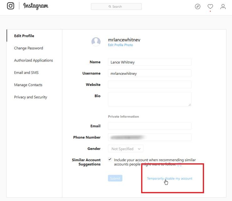 روش دیلیت اکانت و دی اکتیو کردن اینستاگرام + عکس روش دیلیت اکانت و دی اکتیو کردن اینستاگرام + عکس