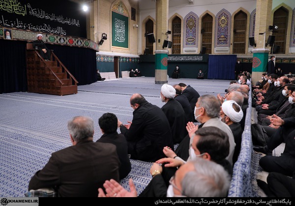 پنجمین شب عزاداری فاطمیه در محضر رهبر معظم انقلاب + تصاویر