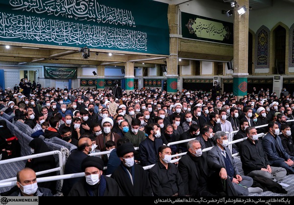 پنجمین شب عزاداری فاطمیه در محضر رهبر معظم انقلاب + تصاویر