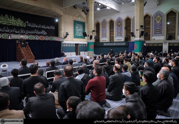 پنجمین شب عزاداری فاطمیه در محضر رهبر معظم انقلاب + تصاویر