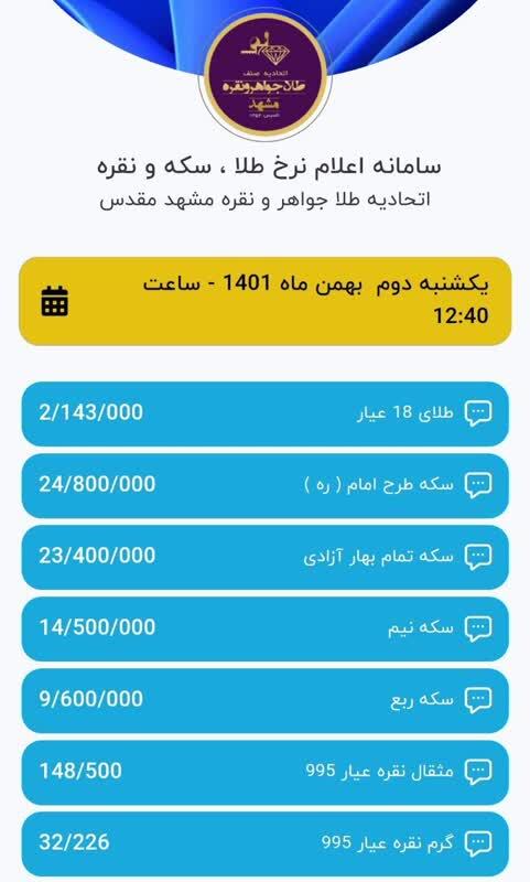 سکه در آستانه ۲۵میلیونی | ربع سکه، ۱۰میلیون تومان را رد کرد (۲ بهمن‌ماه ۱۴۰۱)