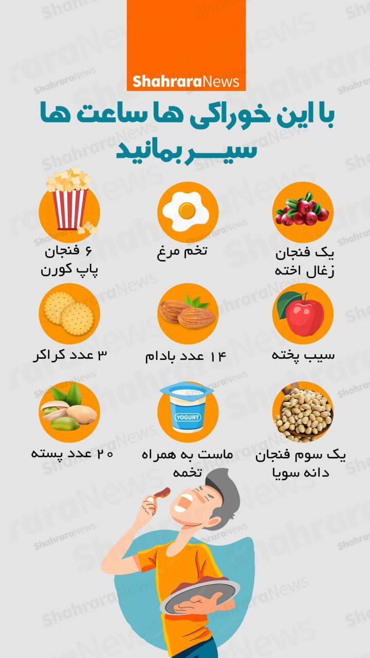 اینفوگرافی| با این خوراکی ساعت‌ها سیر بمانید