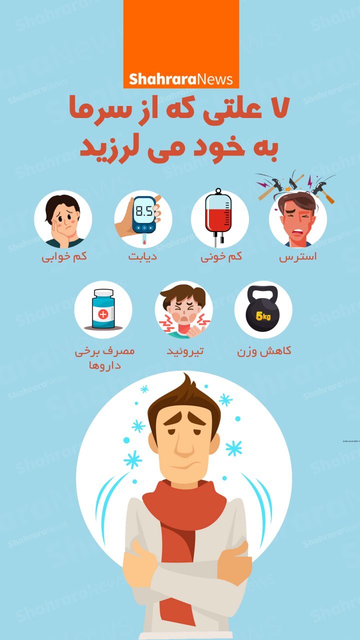 اینفوگرافی| هفت علتی که از سرما به خود می‌لرزید
