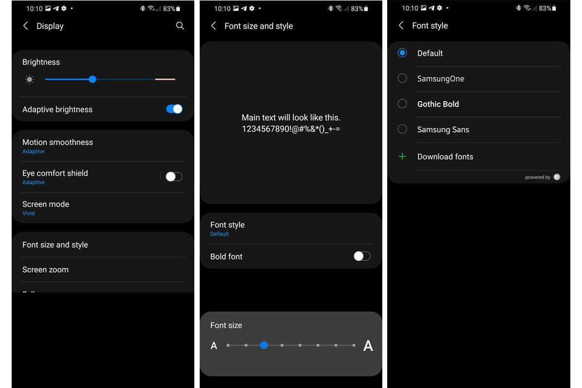 آموزش تغییر فونت گوشی سامسونگ آموزش تغییر فونت گوشی سامسونگ
