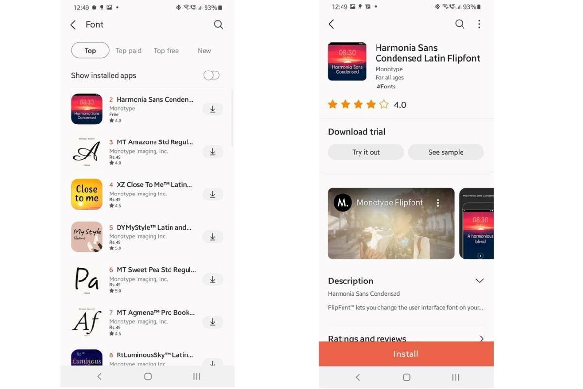 آموزش تغییر فونت گوشی سامسونگ آموزش تغییر فونت گوشی سامسونگ