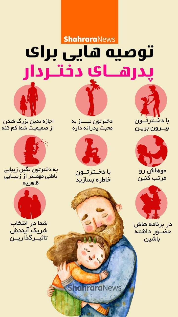اینفوگرافی | توصیه&zwnj;هایی برای پدرهای دختردار