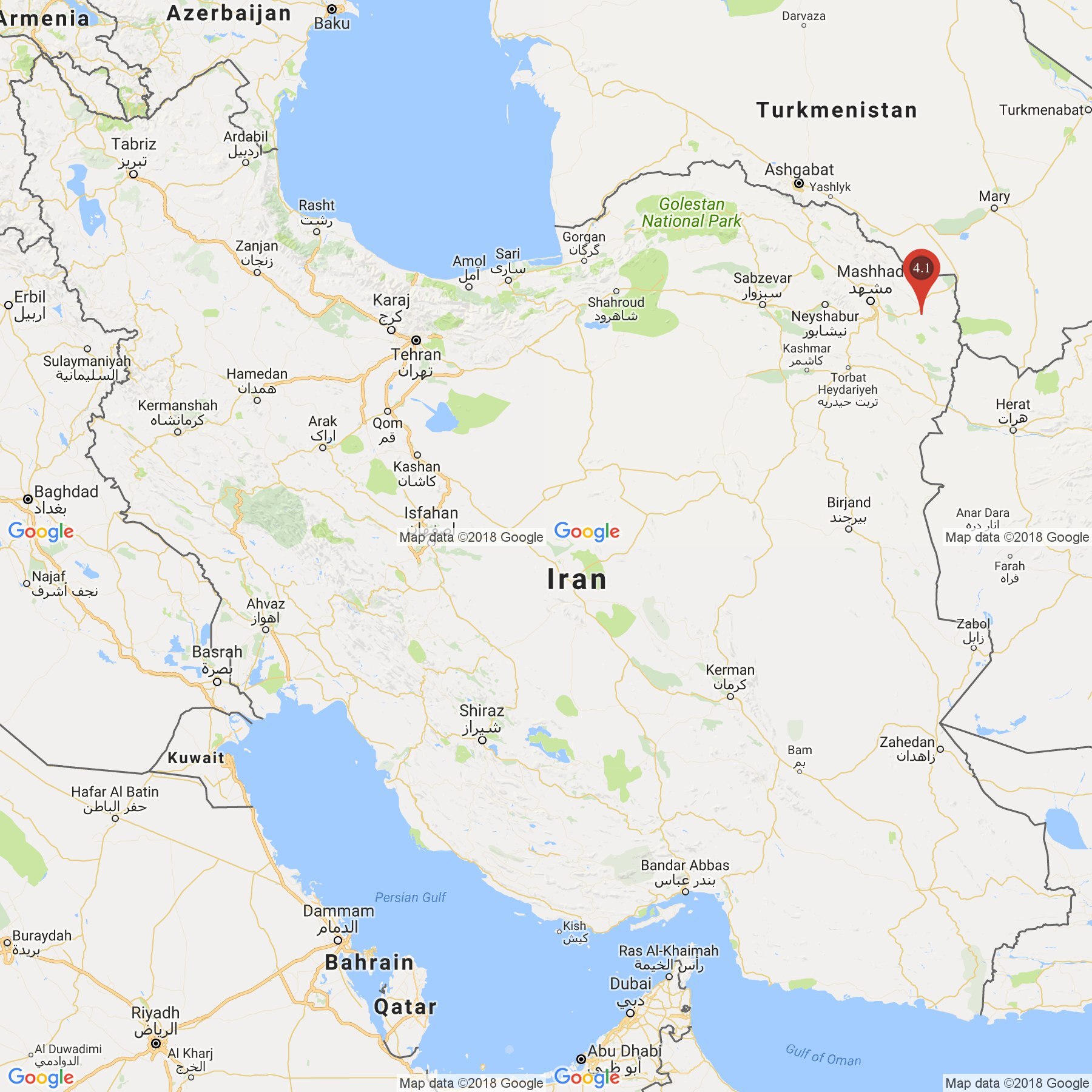 زلزله مشهد را لرزاند+ جزئیات (۲۴ خرداد ۱۴۰۱)