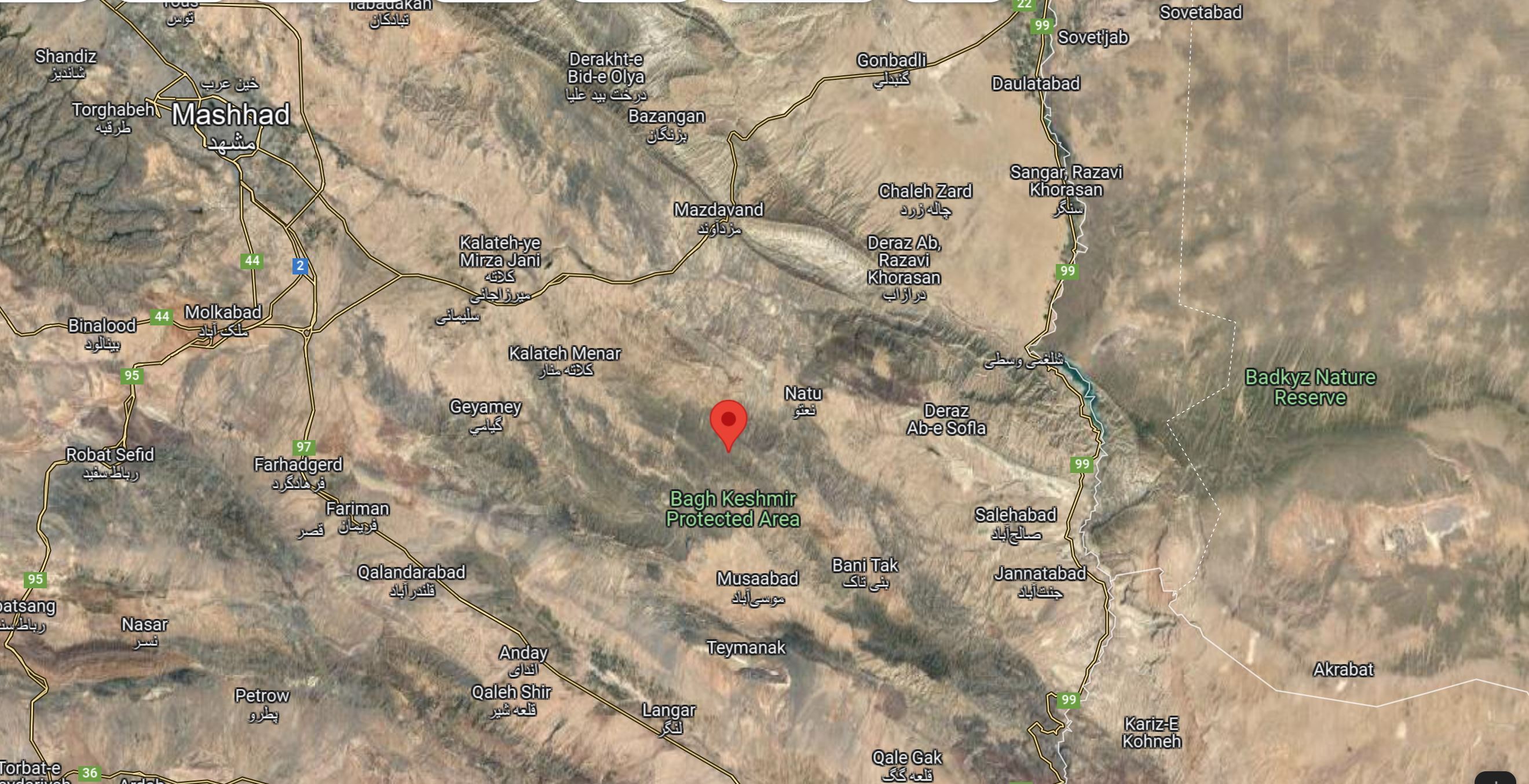 زلزله مشهد را لرزاند+ جزئیات (۲۴ خرداد ۱۴۰۱)