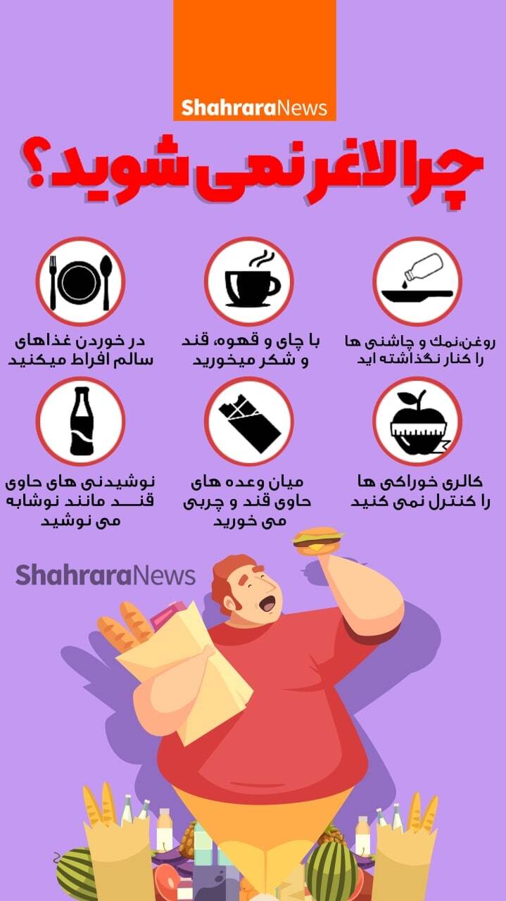 اینفوگرافی | چرا لاغر نمی&zwnj;شوید؟