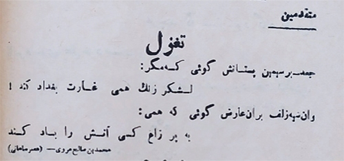 تاریخ یک تک نسخه ادبی در مشهد تاریخ یک تک نسخه ادبی در مشهد