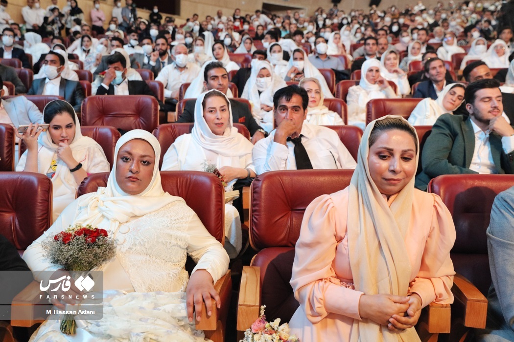عکس | مراسم ازدواج ۱۱۴ زوج کم‌توان جسمی