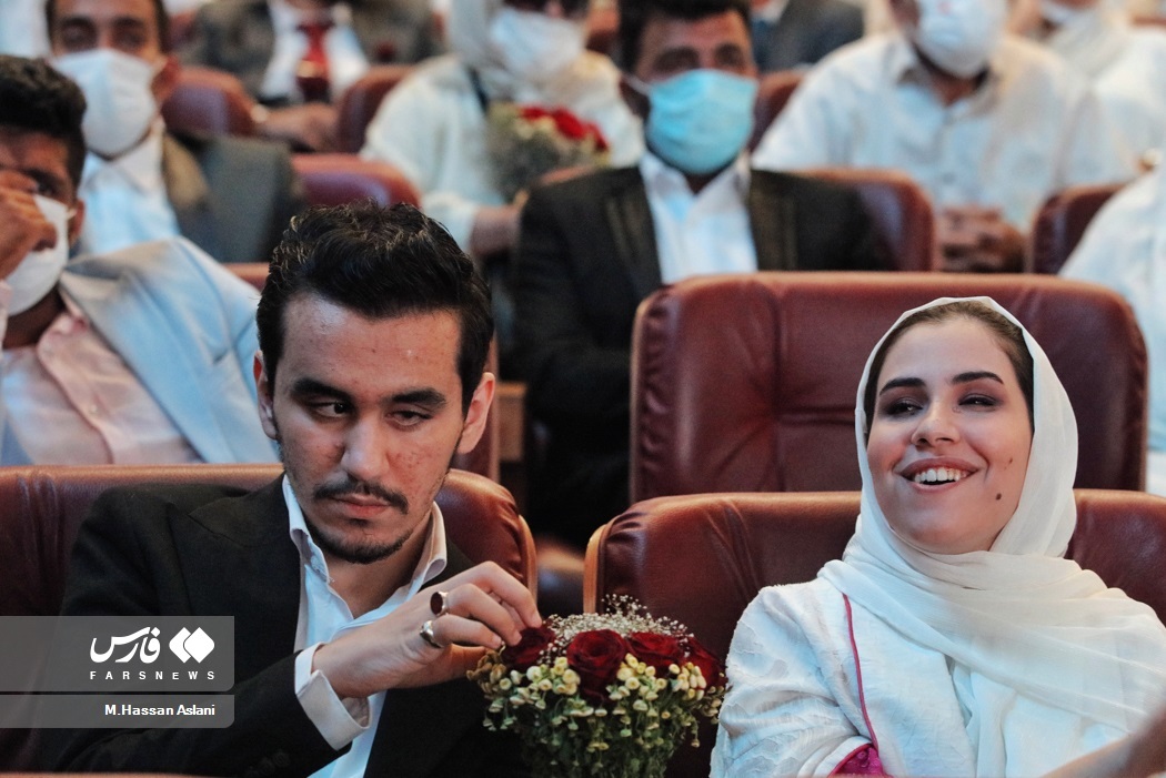 عکس | مراسم ازدواج ۱۱۴ زوج کم‌توان جسمی