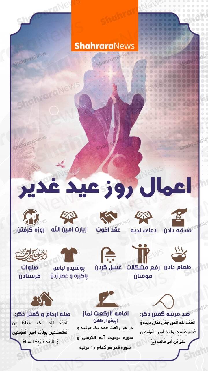 اینفوگرافی | اعمال روز عید غدیر