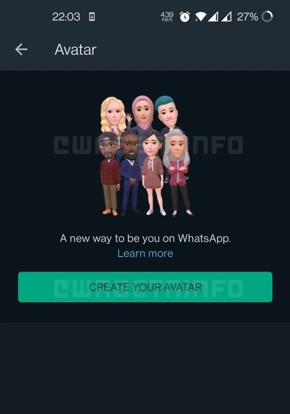 با ویژگی جدید واتساپ میتوانید آواتارهای سهبعدی بسازید با ویژگی جدید واتساپ میتوانید آواتارهای سهبعدی بسازید
