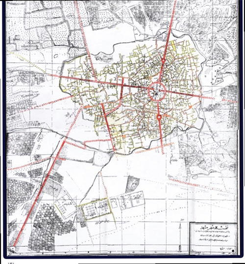 نقش تاریخی یک نقشه برای مشهد نقش تاریخی یک نقشه برای مشهد