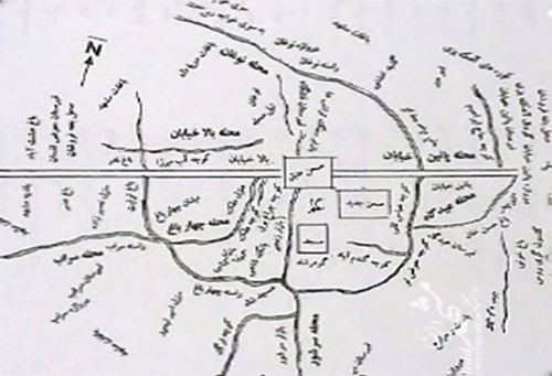 نقش تاریخی یک نقشه برای مشهد نقش تاریخی یک نقشه برای مشهد