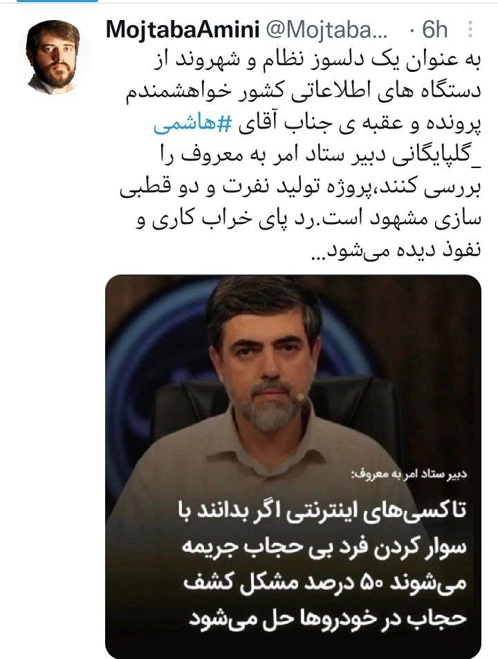 واکنش فعالان سیاسی به اظهارات دبیر ستاد امر به معروف| درخواست از دستگاه‌های امنیتی برای بررسی عقبه هاشمی‌گلپایگانی