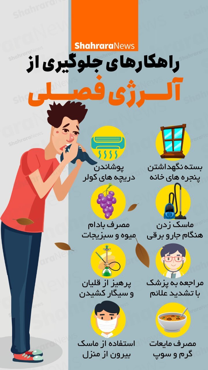 اینفوگرافی| راهکارهای جلوگیری از آلرژی فصلی