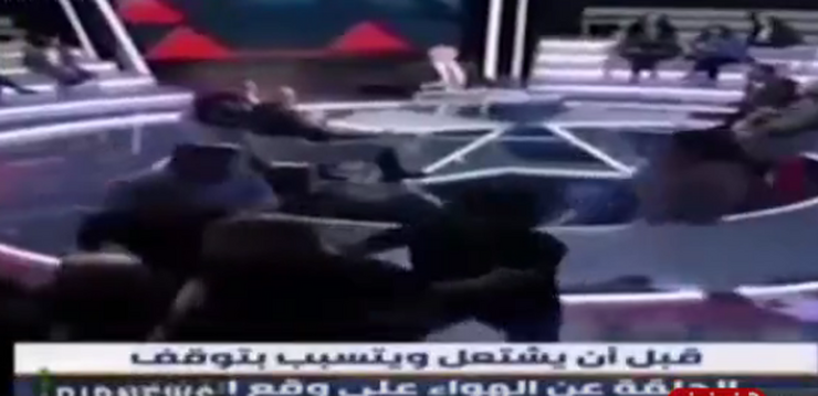 ویدئو| تصاویری از درگیری و تیراندازی در برنامه زنده شبکه لبنانی