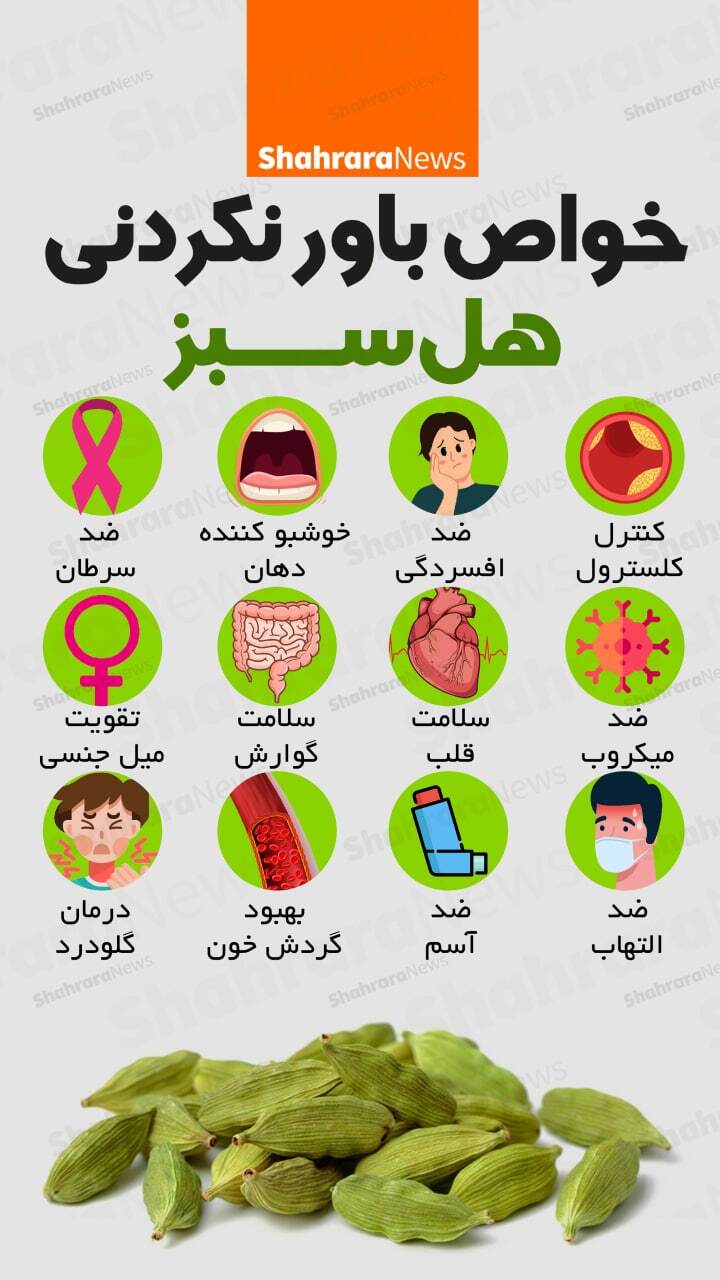 اینفوگرافی| خواص باورنکردنی هل سبز