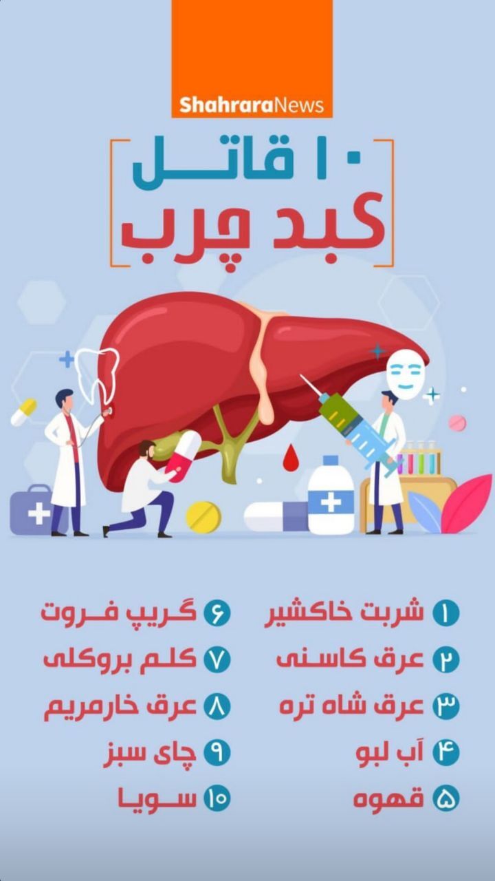 اینفوگرافی| ۱۰ قاتل کبد چرب