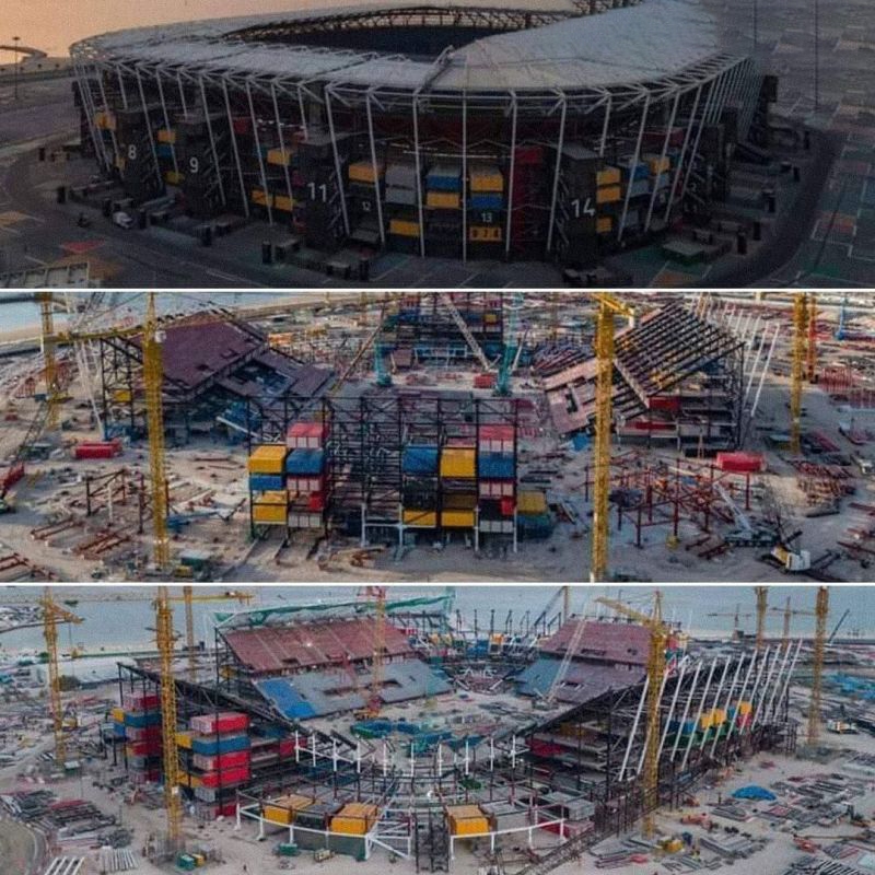 مراحل ساخت و تخریب استادیوم ۹۷۴ + فیلم و عکس