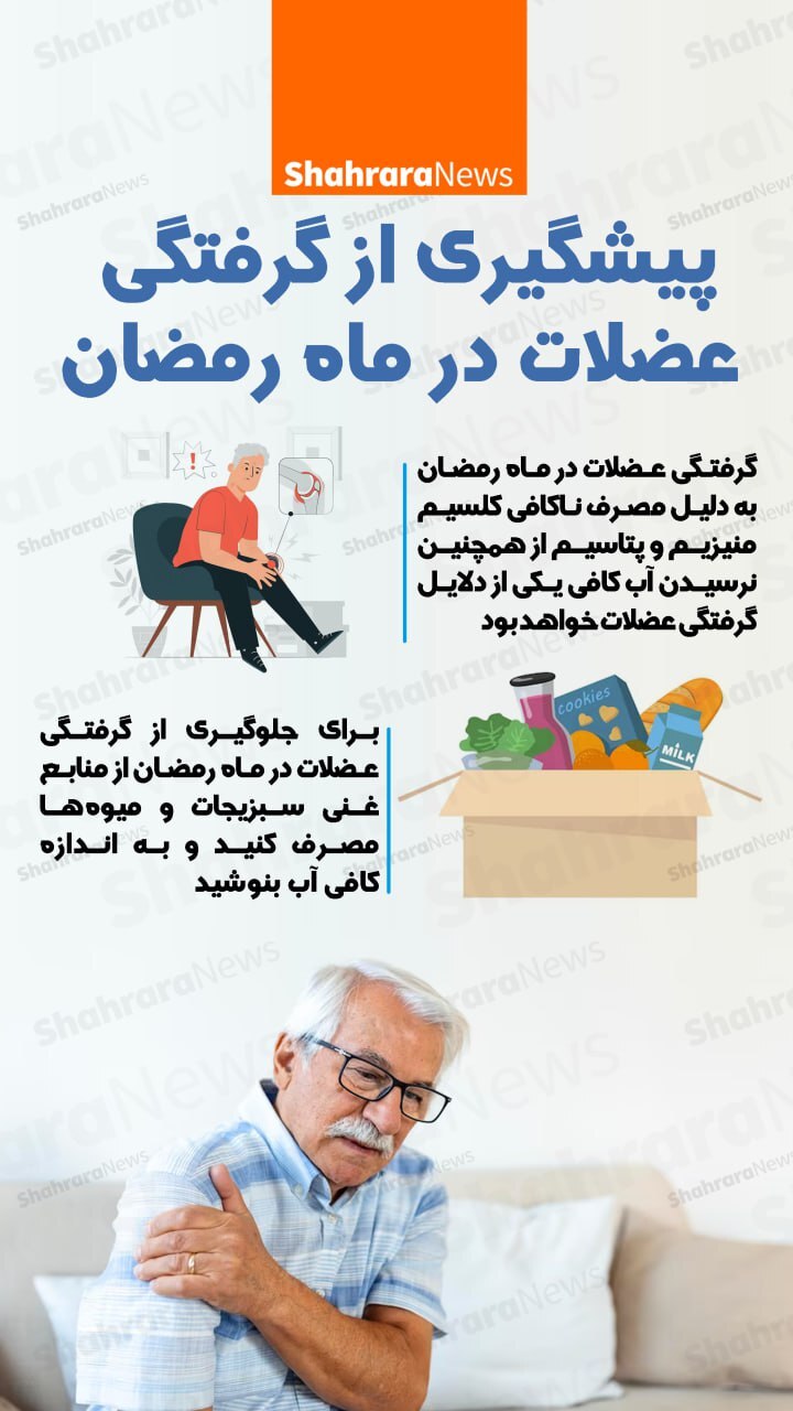 اینفوگرافی| پیشگیری از گرفتگی عضلات در ماه رمضان