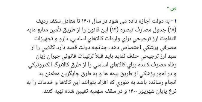 واکنش کمیسیون تلفیق به سخنان رئیسی| دولت ارز ترجیحی را برخلاف مصوبه مجلس حذف کرد