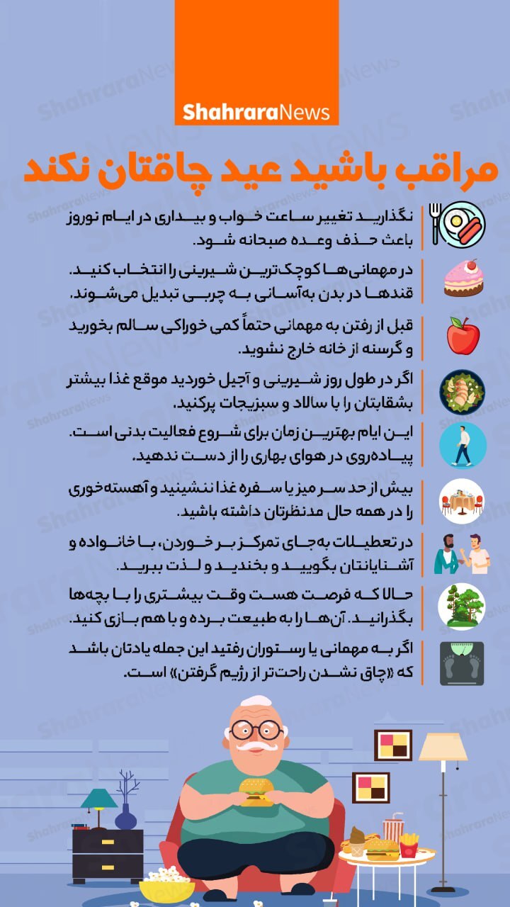اینفوگرافی| مراقب باشید عید چاقتان نکند