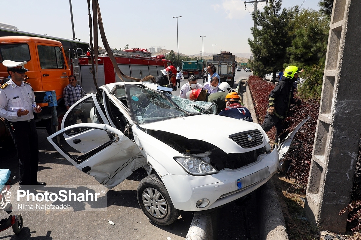 کاهش ۱۴ درصدی تصادفات منجر به فوت نوروزی در خراسان رضوی