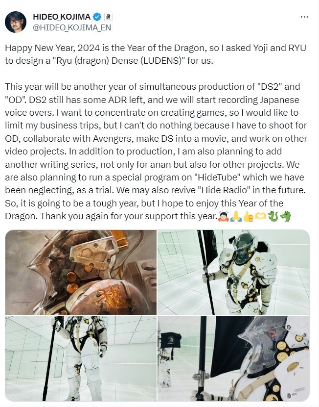 هیدئو کوجیما برنامه‌ها و پروژه‌هایش در سال ۲۰۲۴ را اعلام کرد + عکس