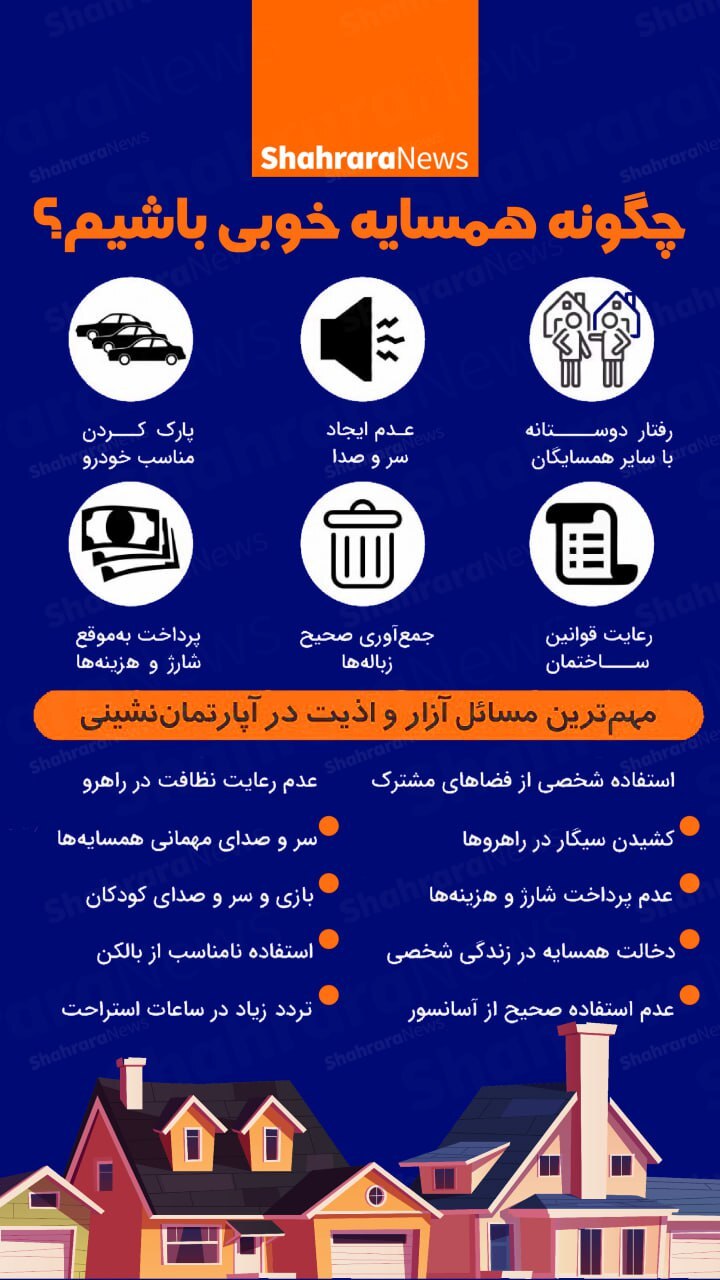 اینوگرافی| چگونه همسایه خوبی داشته باشیم؟