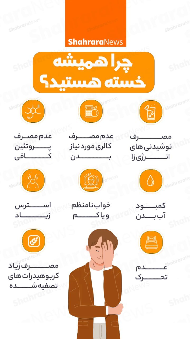 اینفوگرافی| چرا همیشه خسته هستید؟
