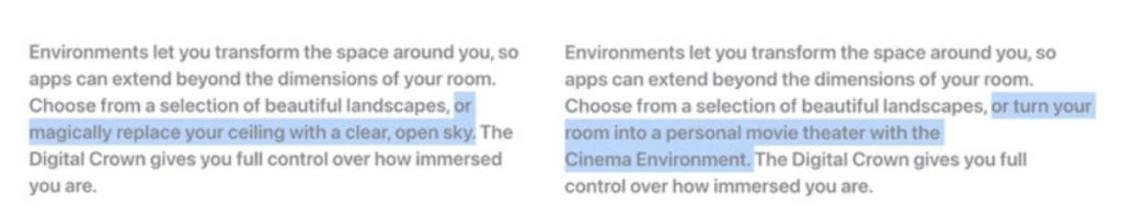ویژگی Apple Vision Pro در Open Sky
