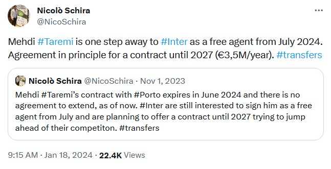 خبرنگار ایتالیایی: طارمی در یک قدمی اینتر + عکس خبرنگار ایتالیایی: طارمی در یک قدمی اینتر + عکس