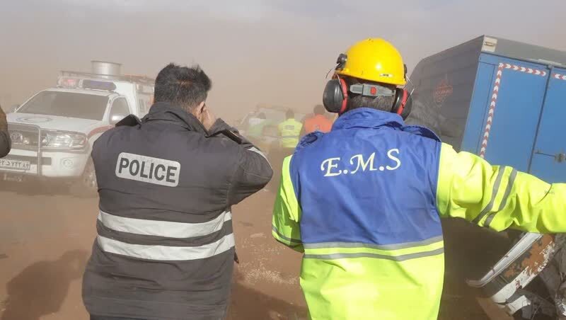 جزئیات حادثه تصادف زنجیرهای جاده تربتحیدریه به مشهد جزئیات حادثه تصادف زنجیرهای جاده تربتحیدریه به مشهد