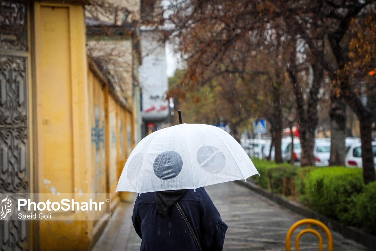 پیش‌بینی بارش باران و خیزش گرد و خاک طی پایان هفته در خراسان رضوی (۷ دی ۱۴۰۲)